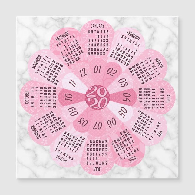 Calendario 2020 (Consulte Descripción de la nueva  (Anverso)