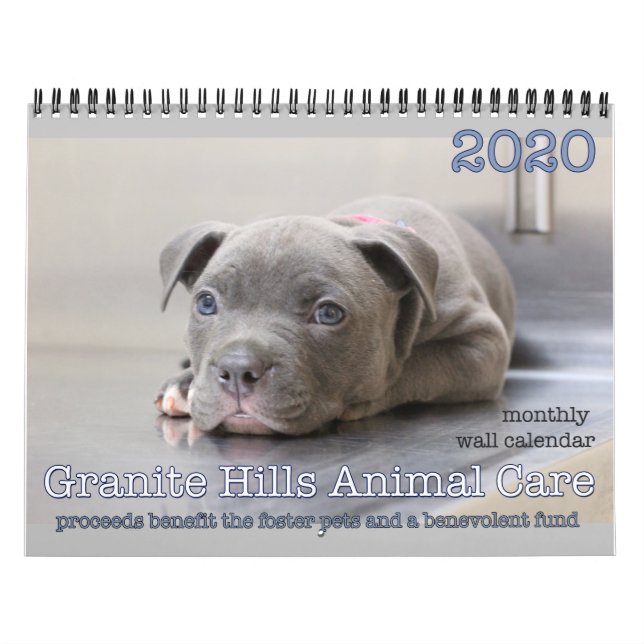 Calendario 2020 de Granite Hills Animal Care Wall (Tapa)