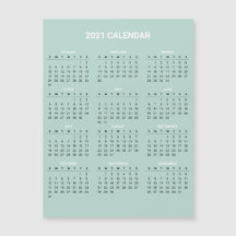 Calendario 2020 simple pero elegante | Tarjeta mag
