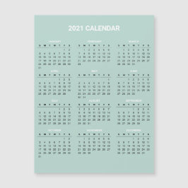 Calendario 2020 simple pero elegante | Tarjeta mag