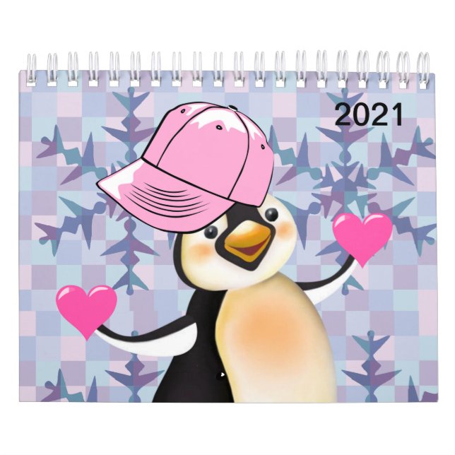 Calendario 2021 Amor pingüino (Tapa)