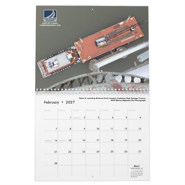 Calendario 2021 - Botes de agua en el trabajo (Feb 2027)