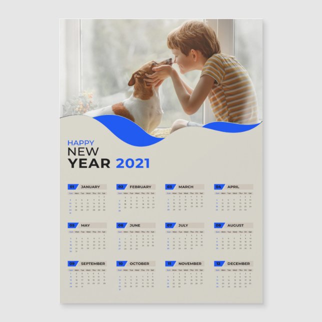 Calendario 2021 con foto (Anverso)