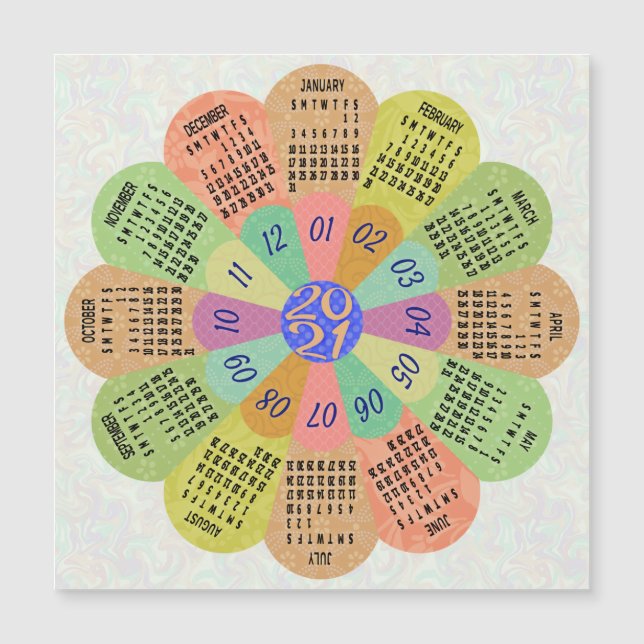 Calendario 2021 (Consulte Descripción de la nueva  (Anverso)