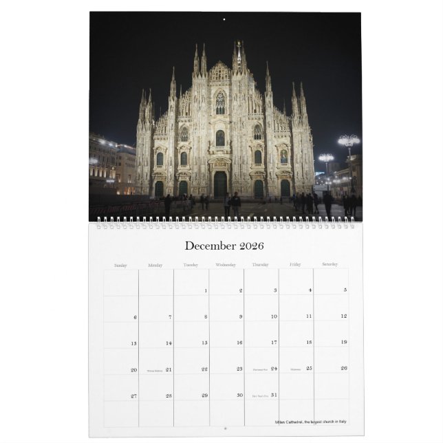 Calendario 2021 - Italia (Dec 2026)