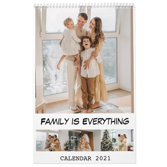 Calendario 2021 La moderna familia de fotos Personalizado es  (Tapa)