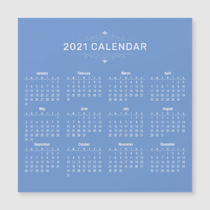 Calendario 2021 simple pero elegante Tarjeta mag
