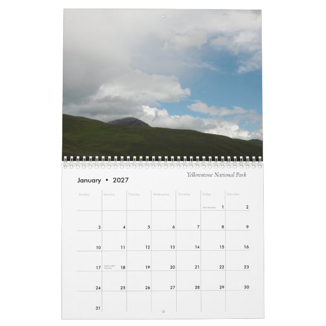 Calendario 2021 Yellowstone y Beyond (Jan 2027)