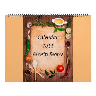 Calendario 2022 Recetas favoritas