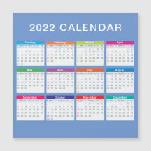 Calendario 2022 Simple Lovely Colorful |