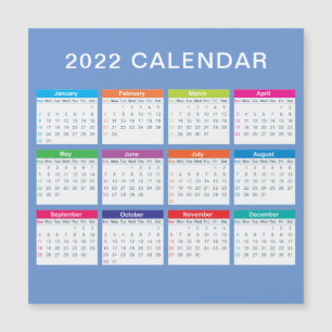 Calendario 2022 Simple Lovely Colorful