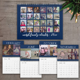 Calendario 2023 - 24 Foto - 2 Por Mes Familia Moderna - Azul