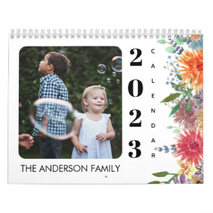 Calendario 2023 con Planificador de Fotos Familiar