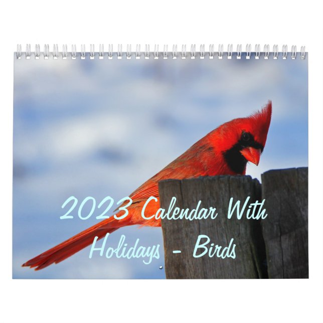 Calendario 2023 con vacaciones - Aves (Tapa)