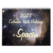 Calendario 2023 con vacaciones - espacio