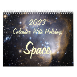 Calendario 2023 con vacaciones - espacio