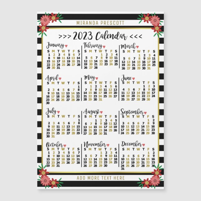 Calendario 2023 (Consulte Descripción de la versió (Anverso)