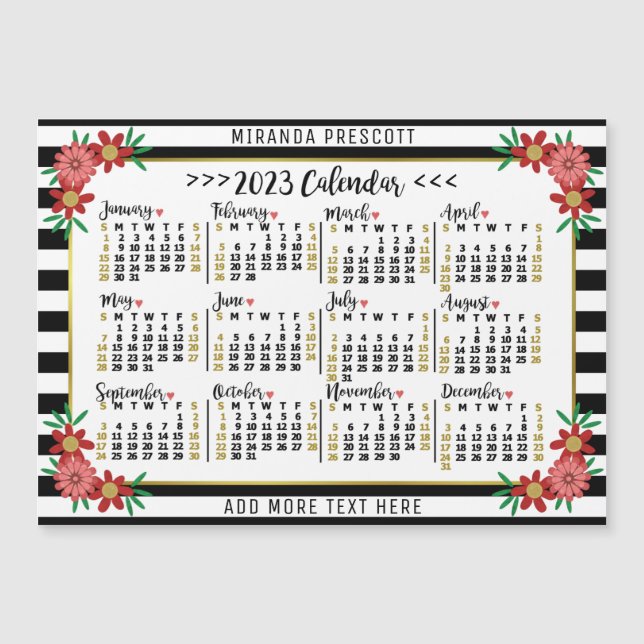 Calendario 2023 (Consulte Descripción de la versió (Anverso)