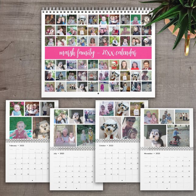Calendario 2023 Familia Moderna 60 Foto - Personalizado Rosa  (Subido por el creador)