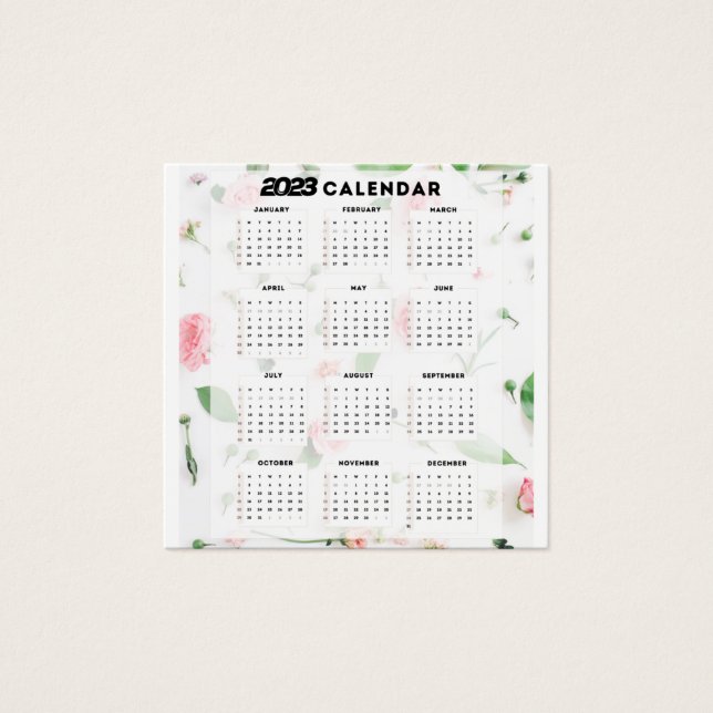 calendario 2023 floral (Anverso)