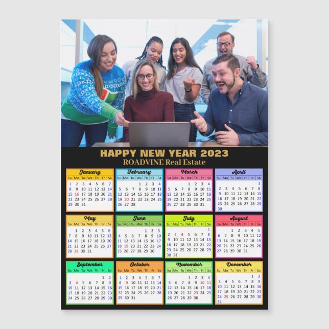 Calendario 2023 Foto profesional Tarjeta magnética (Anverso)