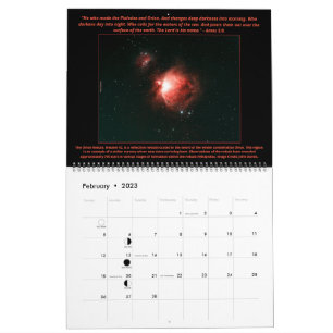 Calendario 2023 LARGE Psalm 19 Astronomy Society Calendar R2