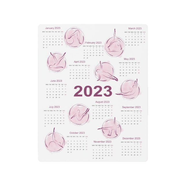 Calendario 2023 para el Poster del instructor Pila (Anverso)