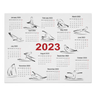 Calendario 2023 para el Poster del instructor Pila