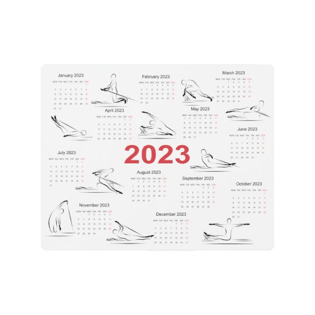 Calendario 2023 para el Poster del instructor Pila (Anverso)