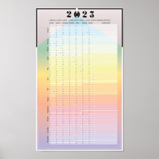 Calendario 2023 - Póster Planificador Lunar