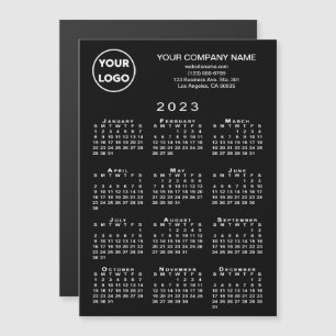 Calendario 2023 Texto del logotipo de negocios Tar