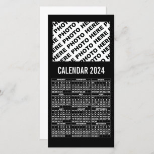 Calendario 2024 Añadir 1 tarjeta de foto horizonta