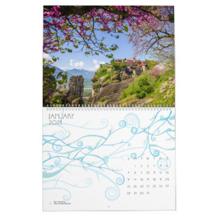 Calendario 2024 año, Meteora, Grecia, Europa