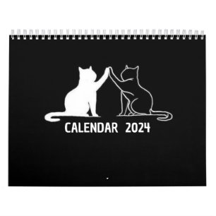 calendario 2024 - calendario en blanco y negro 202
