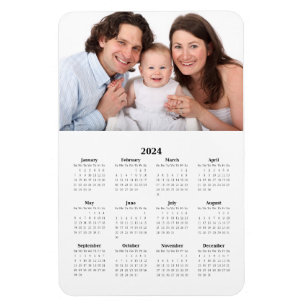 Calendario 2024 con imán fotográfico Personalizado