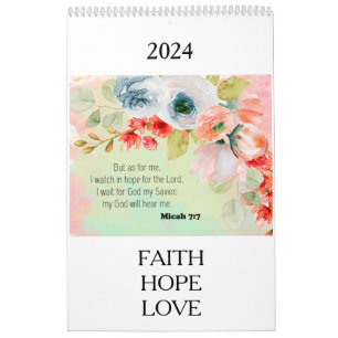 Calendario 2024 de Biblia versus Floral