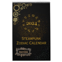 Calendario 2024 de Rótulos Zodiac de astrología St