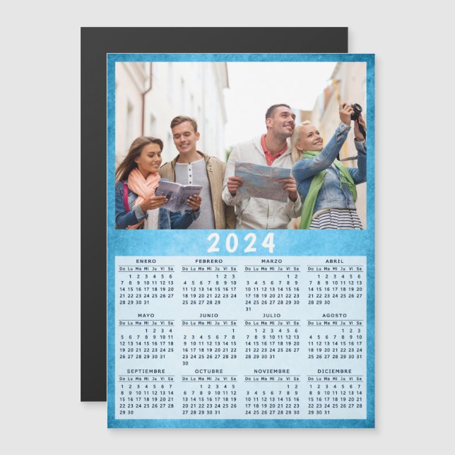 Calendario 2024 en español con tarjeta magnética f