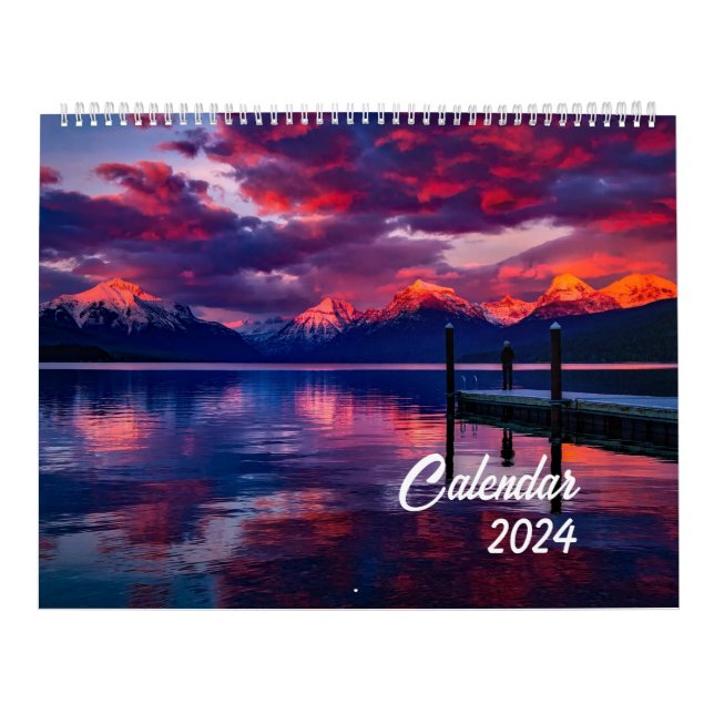 Calendario 2024 Hermosa fotografía paisajística viajes (Tapa)