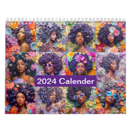 Calendario 2024 inspirado en color púrpura