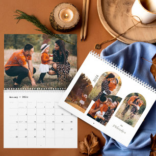 Calendario 2024 Minimal Arch Family Fotos Stylish Template
