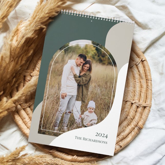 Calendario 2024 Minimal Arch Family Fotos Stylish Template (2024 Minimal Arch family Photos Stylish Template Calendar)
