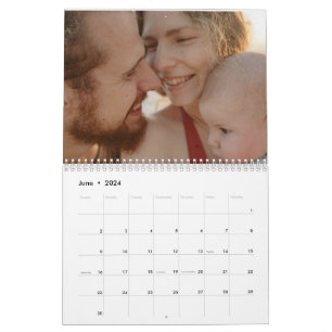 Calendario 2024 Modern Personalizado Photo Crea tu propia fam
