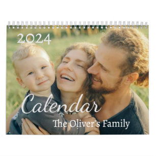 Calendario 2024 Modern Personalizado Photo Crea tu propia fam