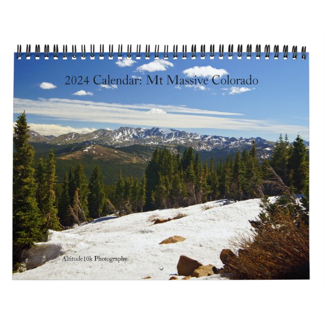 Calendario 2024: Mt Massive, Colorado (Tapa)