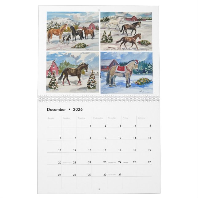 Calendario 2024 - Susan Payne Equine Art (Dec 2026)