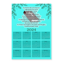 Calendario 2024 - Tarjeta magnética de la oración 