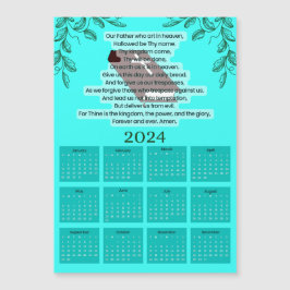 Calendario 2024 - Tarjeta magnética de la oración 