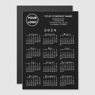 Calendario 2024 Texto del logotipo de negocios Tar