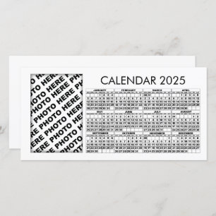Calendario 2025 Añadir 1 tarjeta de foto vertical